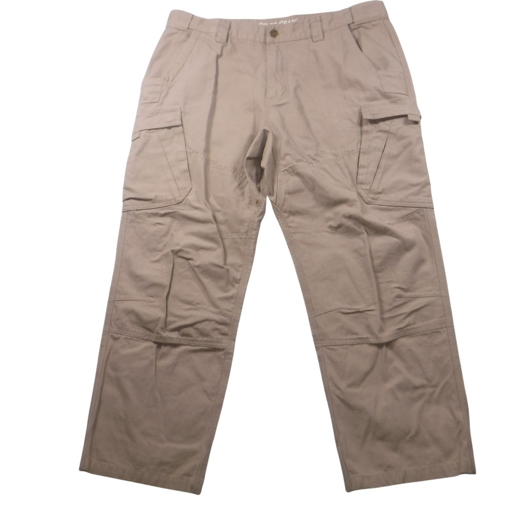 Guide Gear Mens Tactical Cargo Pants Khaki Tan Ripstop Cotton 40x29 Work Hiking‎